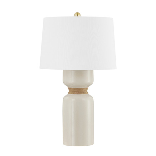 Hudson Valley - BKO1101-AGB/CIC - One Light Table Lamp - Mindy - Aged Brass