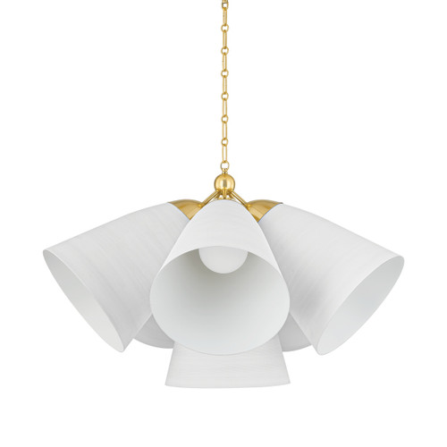 Hudson Valley - BKO1502-AGB/WP - Six Light Chandelier - Bronson - Aged Brass