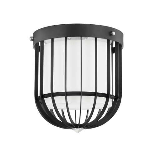 Hudson Valley - BKO301-PN/BK - One Light Flush Mount - Landon - Polished Nickel/Black