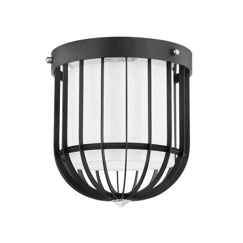 Hudson Valley - BKO301-PN/BK - One Light Flush Mount - Landon - Polished Nickel/Black