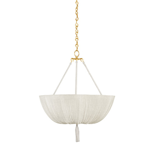 Hudson Valley - CB5722-AGB - Three Light Pendant - Carolina - Aged Brass
