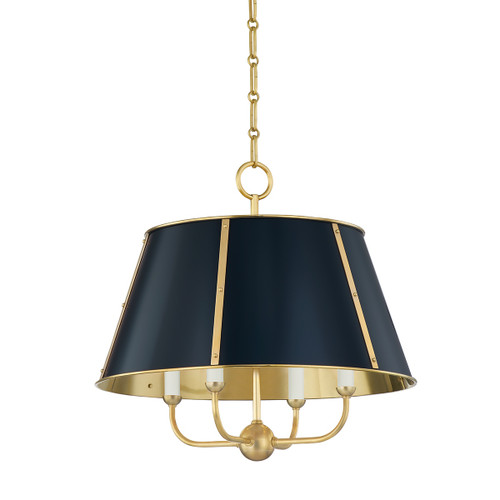 Hudson Valley - MDS120-AGB/DBL - Four Light Chandelier - Cambridge - Aged Brass