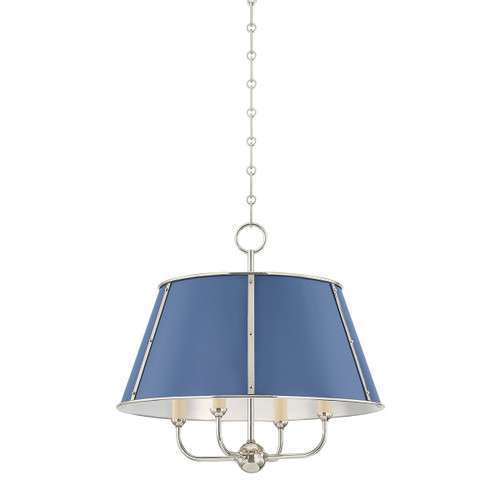 Hudson Valley - MDS120-PN/FBL - Four Light Chandelier - Cambridge - Polished Nickel