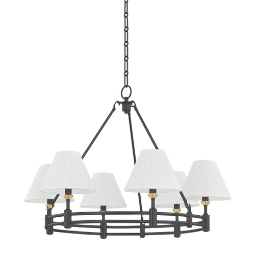 Hudson Valley - MDS1800-AGB/DB - Six Light Chandelier - Howard - Aged Brass