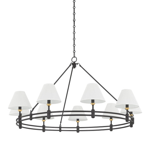 Hudson Valley - MDS1801-AGB/DB - Nine Light Chandelier - Howard - Aged Brass