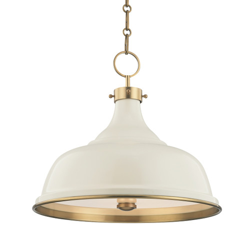 Hudson Valley - MDS300-AGB/OW - Three Light Pendant - Painted No. 1 - Aged Brass