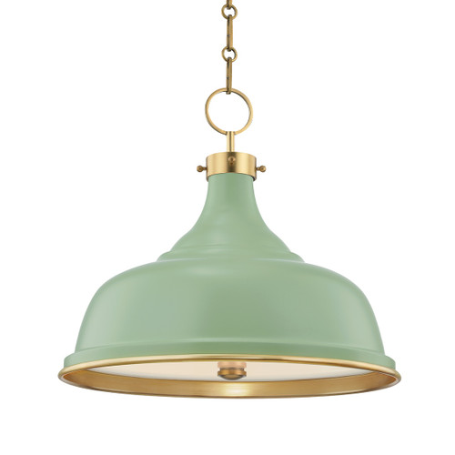 Hudson Valley - MDS300-AGB/LFG - Three Light Pendant - Painted No. 1 - Aged Brass