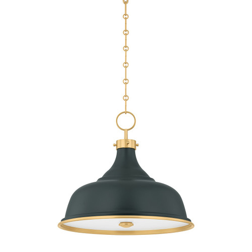 Hudson Valley - MDS300-AGB/SSG - Three Light Pendant - Painted No. 1 - Aged Brass