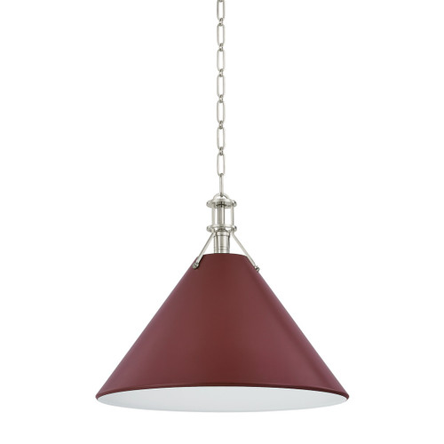 Hudson Valley - MDS352L-PN/CRN - One Light Pendant - Painted No. 2 - Polished Nickel