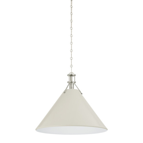 Hudson Valley - MDS352L-PN/OW - One Light Pendant - Painted No. 2 - Polished Nickel
