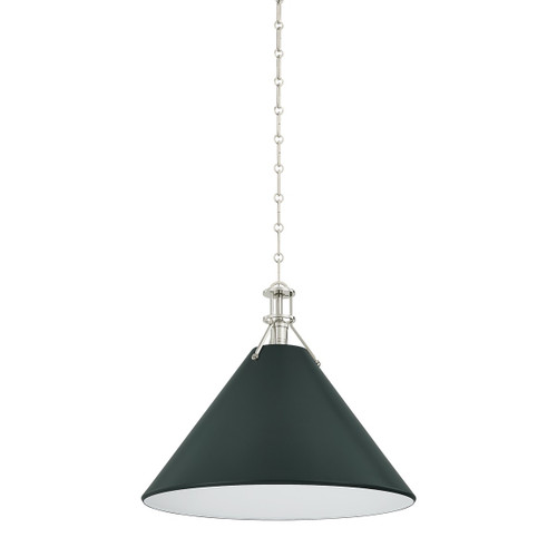 Hudson Valley - MDS352L-PN/SSG - One Light Pendant - Painted No. 2 - Polished Nickel