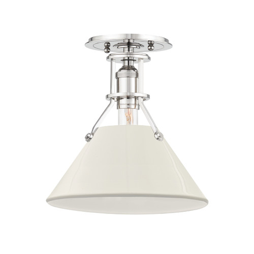 Hudson Valley - MDS353-PN/OW - One Light Semi Flush Mount - Painted No. 2 - Polished Nickel