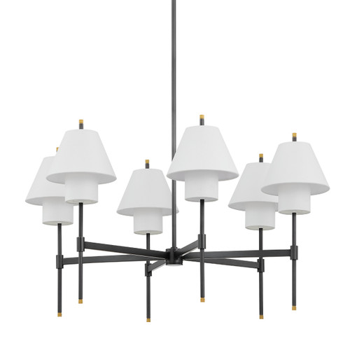 Hudson Valley - PI1899806-AGB/DB - Six Light Chandelier - Glenmoore - Aged Brass