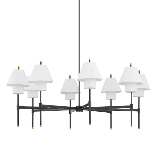Hudson Valley - PI1899808-AGB/DB - Eight Light Chandelier - Glenmoore - Aged Brass