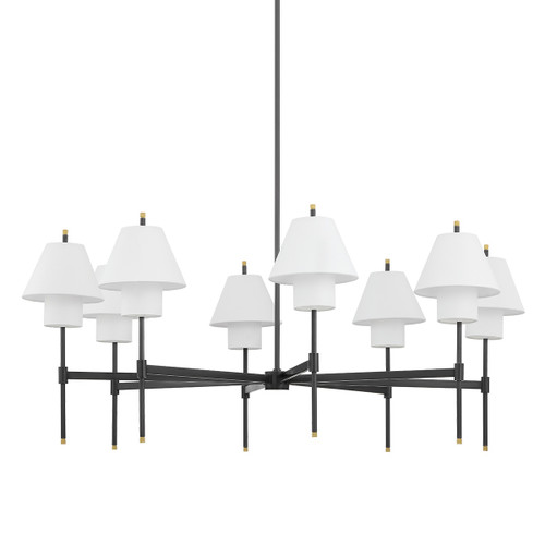 Hudson Valley - PI1899808-AGB/DB - Eight Light Chandelier - Glenmoore - Aged Brass