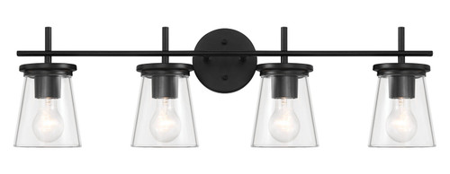 Craftmade - 60404-FB - Four Light Vanity - Connell - Flat Black