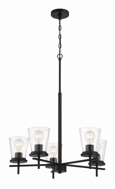 Craftmade - 60425-FB - Five Light Chandelier - Connell - Flat Black