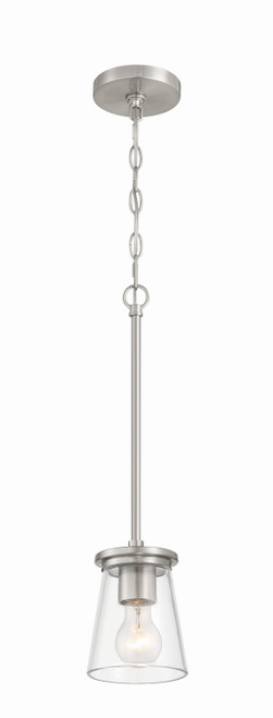 Craftmade - 60491-BNK - One Light Mini Pendant - Connell - Brushed Polished Nickel