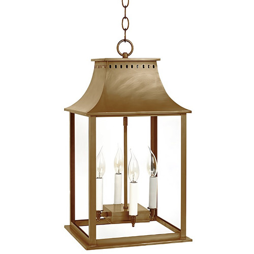 Northeast Lantern - 11332-AB-LT4-CLR - Four Light Hanging Lantern - Rockland - Antique Brass