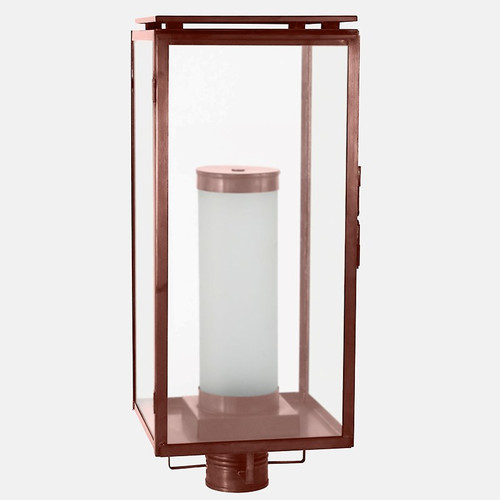Northeast Lantern - 11653-AC-FCYL-FST - One Light Post Mount - Downtown - Antique Copper