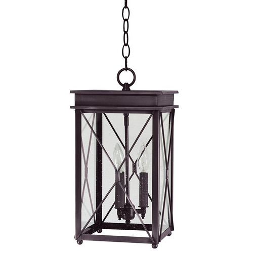 Northeast Lantern - 11822-DB-LT3-CSG - Three Light Hanging Lantern - Glidden - Dark Brass