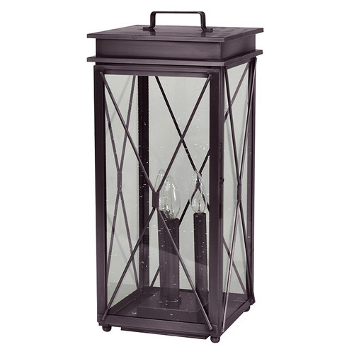 Northeast Lantern - 11843P-DB-LT3-CSG - Three Light Pier Lantern - Glidden - Dark Brass