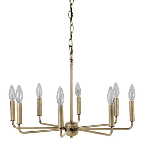 Northeast Lantern - 17832-AB-LT8 - Eight Light Chandelier - Lexington - Antique Brass