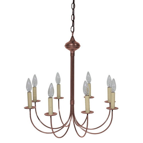 Northeast Lantern - 908-AC-LT8 - Eight Light Chandelier - Chandelier - Antique Copper