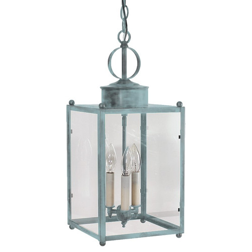 Northeast Lantern - NL-8052-VG-LT3-CLR - Three Light Hanging Lantern - Marlene - Verdi Gris