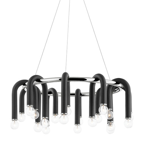 Mitzi - H382820-PN/BK - 20 Light Chandelier - Whit - Polished Nickel