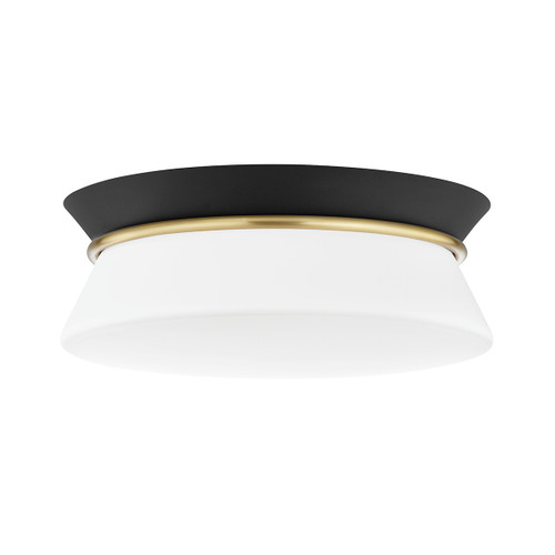 Mitzi - H425502-AGB/BK - Two Light Flush Mount - Cath - Aged Brass