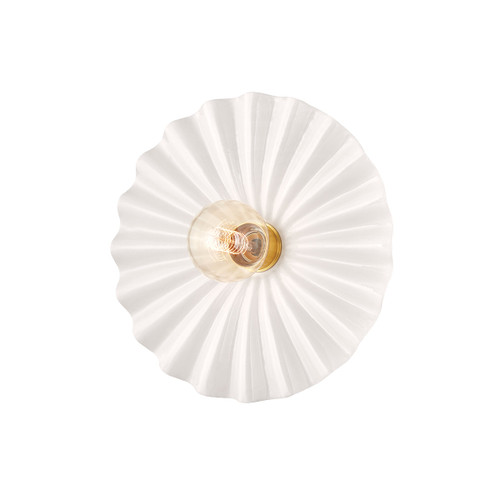 Mitzi - H499101-AGB/CCR - One Light Flush Mount - Tinsley - Aged Brass