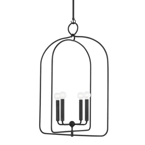 Mitzi - H512701L-AI - Four Light Pendant - Mallory - Aged Iron