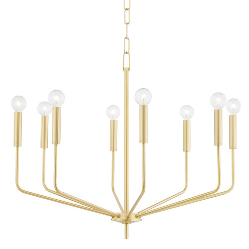 Mitzi - H516808-AGB - Eight Light Chandelier - Bailey - Aged Brass