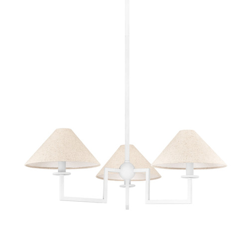 Mitzi - H760803-TWH - Three Light Chandelier - Gladwyne - Texture White