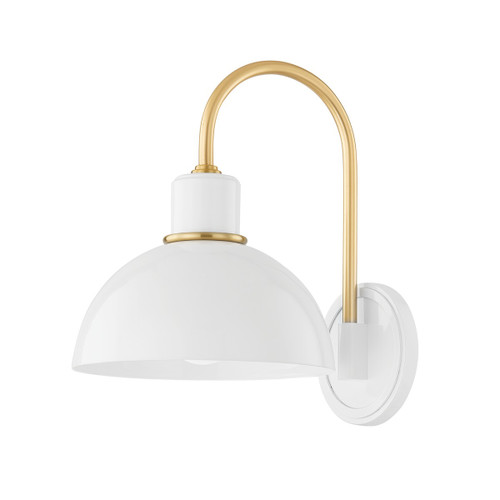Mitzi - H769101-AGB/GWH - One Light Wall Sconce - Camille - Aged Brass