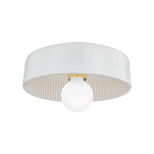 Mitzi - H778501-AGB/CRW - One Light Flush Mount - Ray - Aged Brass
