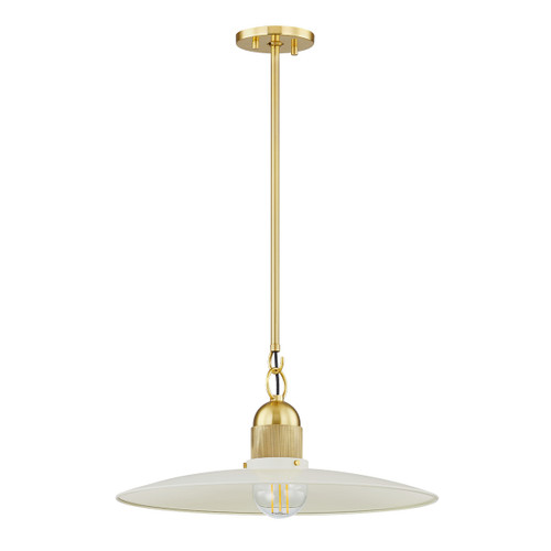 Mitzi - H793701-AGB/SCR - One Light Pendant - Leanna - Aged Brass