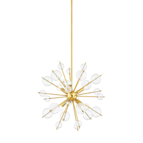 Mitzi - H794806-AGB - Six Light Chandelier - Linnea - Aged Brass