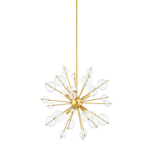 Mitzi - H794806-AGB - Six Light Chandelier - Linnea - Aged Brass