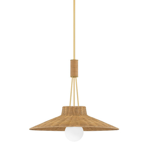 Mitzi - H921701-AGB - One Light Pendant - Laudine - Aged Brass