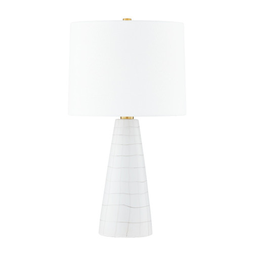 Mitzi - HL735201-AGB/CSW - One Light Table Lamp - Melinda - Aged Brass/Ceramic Satin White