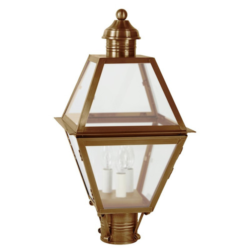Northeast Lantern - 1003-AB-LT3-FST - Three Light Post Mount - Boston - Antique Brass