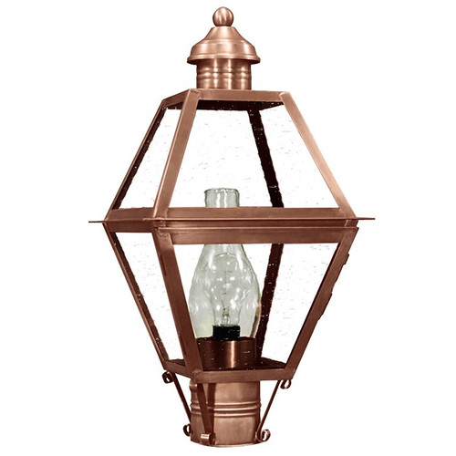 Northeast Lantern - 1003-AC-CIM-CSG - One Light Post Mount - Boston - Antique Copper