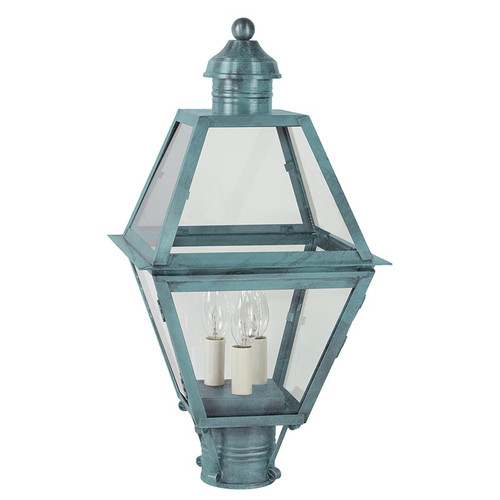 Northeast Lantern - 1003-VG-LT3-CLR - Three Light Post Mount - Boston - Verdi Gris