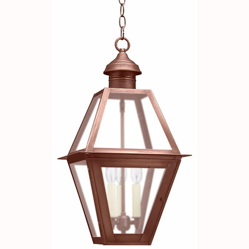 Northeast Lantern - 1012-AC-LT3-FST - Three Light Hanging Lantern - Boston - Antique Copper