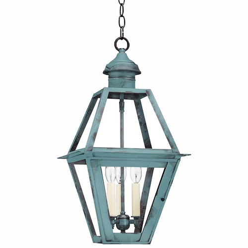 Northeast Lantern - 1012-VG-LT3-CLR - Three Light Hanging Lantern - Boston - Verdi Gris