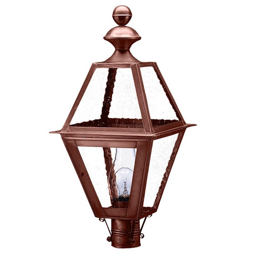 Northeast Lantern - 1023-AC-CIM-CSG - One Light Post Mount - Boston - Antique Copper