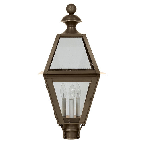 Northeast Lantern - 1023-DAB-LT3-CSG - Three Light Post Mount - Boston - Dark Antique Brass