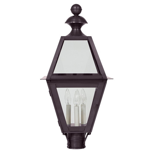 Northeast Lantern - 1023-DB-LT3-CLR - Three Light Post Mount - Boston - Dark Brass